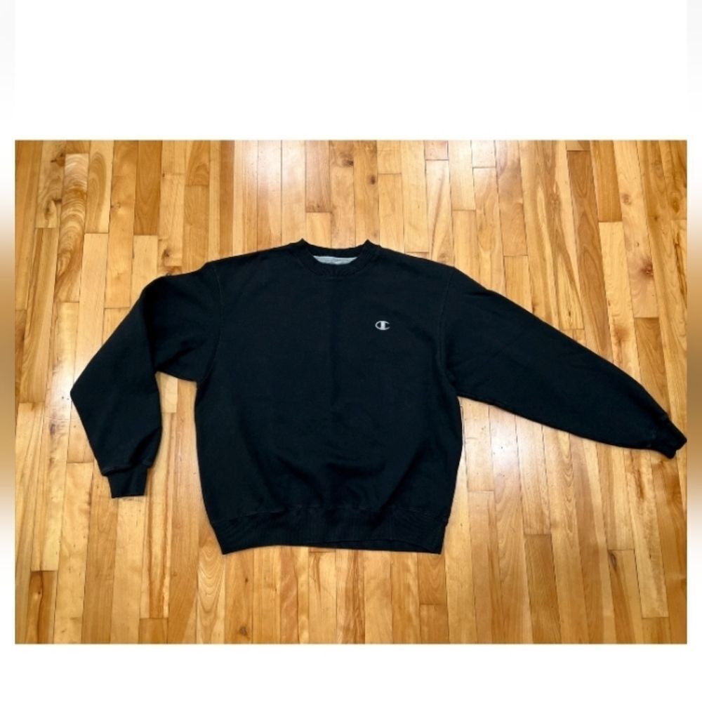 Vintage Y2k Champion Black Crewneck Large sweatshirt top long sleeve unisex